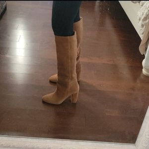 Chinese laundry  cognac real suede boots